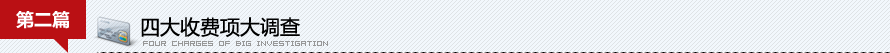 第二篇：四大收费项大调查