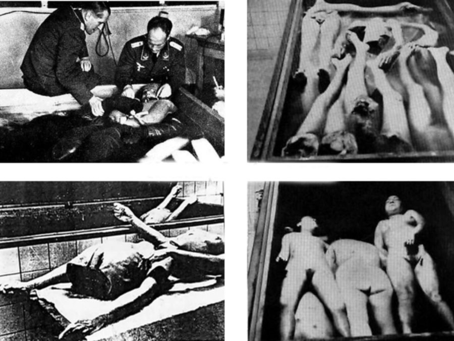 图为在纳粹集中营中成为人体试验品的犹太妇女儿童。