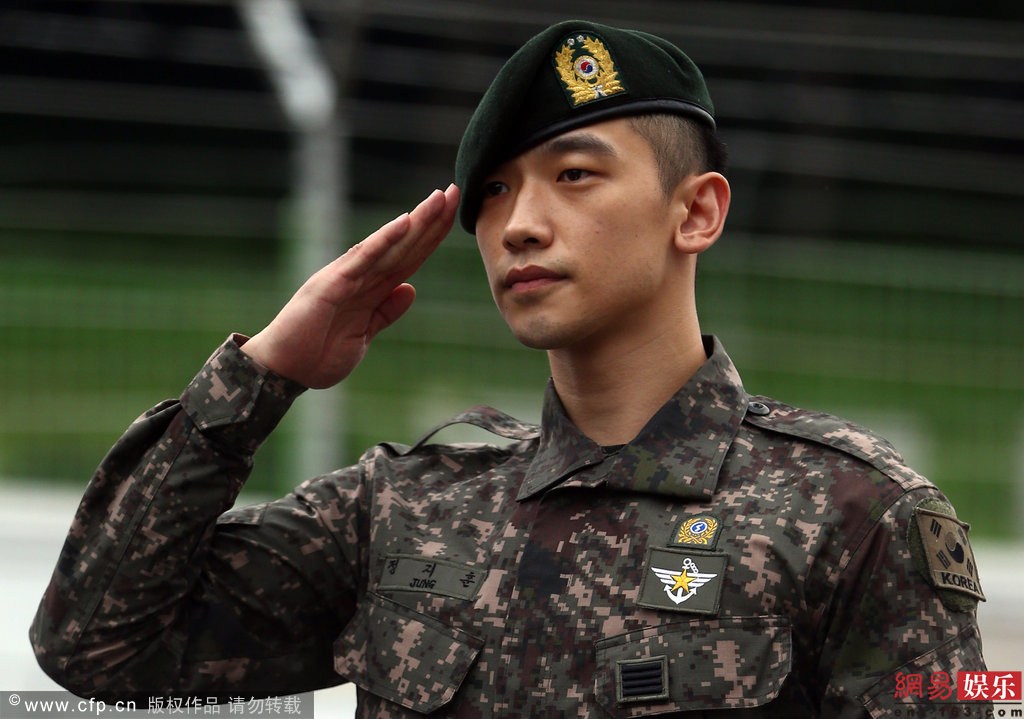 韩国歌手rain正式退伍 手机网易网