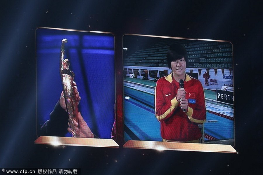 2013年1月19日晚7点30分，“2012CCTV体坛风云人物”颁奖盛典在国家体育馆举行。孙杨、叶诗文分获最佳男女运动员，姚明获评委会大奖。