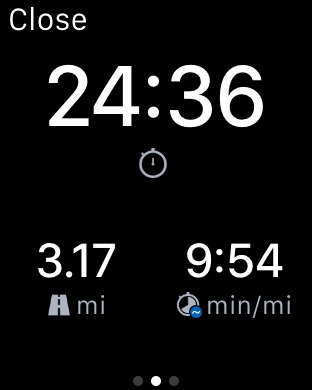 和其他健康应用相比，Runtastic的苹果手表应用有两个优势。第一，该应用可追踪多种锻炼方式，在一个页面中展示所有用户想看到的信息。第二，该应用能在用户锻炼过程中同时显示距离、时间和步伐等信息。