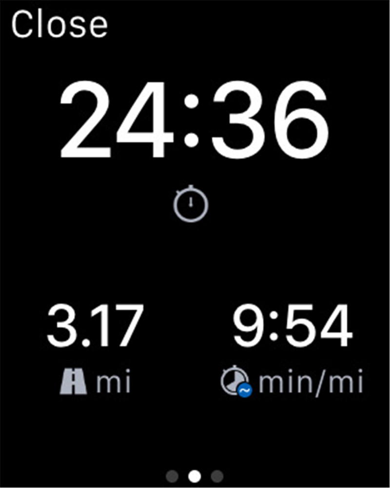 和其他健康应用相比，Runtastic的苹果手表应用有两个优势。第一，该应用可追踪多种锻炼方式，在一个页面中展示所有用户想看到的信息。第二，该应用能在用户锻炼过程中同时显示距离、时间和步伐等信息。