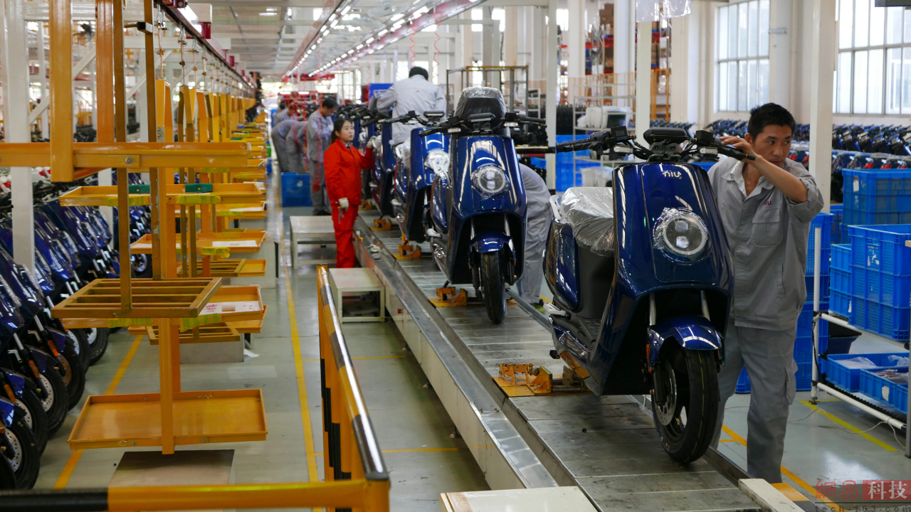 这是小牛N1系列型号的生产线。（来源：网易科技）