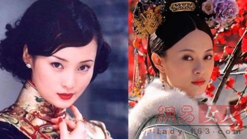 两位古典美女，扮演不一样的年代，嬛嬛与勤勤眉目神韵一个模子里刻出来的，既生勤勤何生嬛嬛！