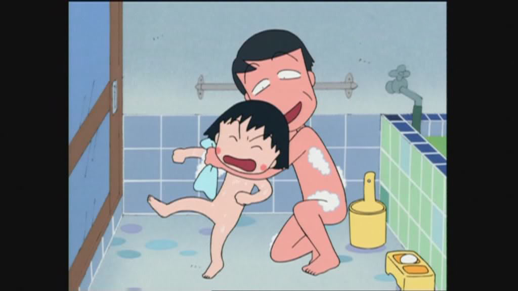 小丸子也会和爸爸洗澡（来源：网易教育频道综合）