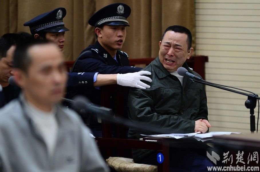 刘汉庭上情绪失控。图片来源：荆楚网